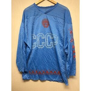 CCCP Hockey Jersey Mens Blue Soviet Union Andrei Khomutov #15 M Rare Vintage